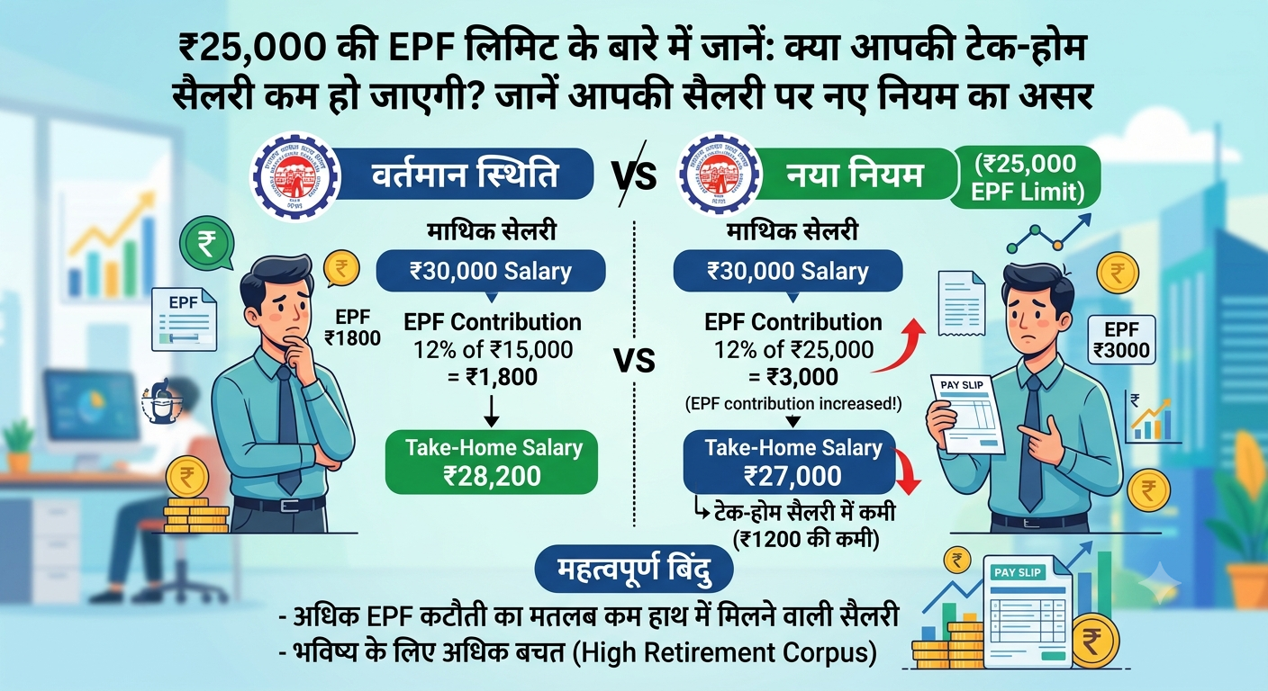 ₹25000 की EPF लिमिट के बारे में जानें